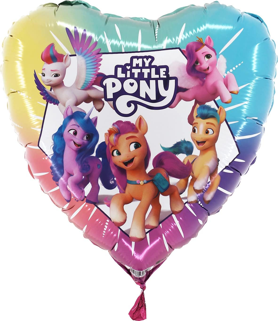 Toyland&reg; 18 Inch Heart Shaped My Little Pony Character Foil Balloon - Kids Party Decorations