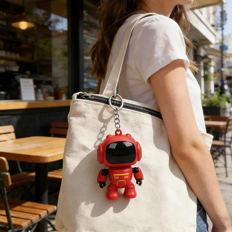 Evnbhgyu Backpack Keychain,Joint Movable Robot Wallet Pendant,Glowing Eyes Design Backpack Charm - for Women Bag Wallet Schoolbag Handbag Home Car Travel - Blue image number 6