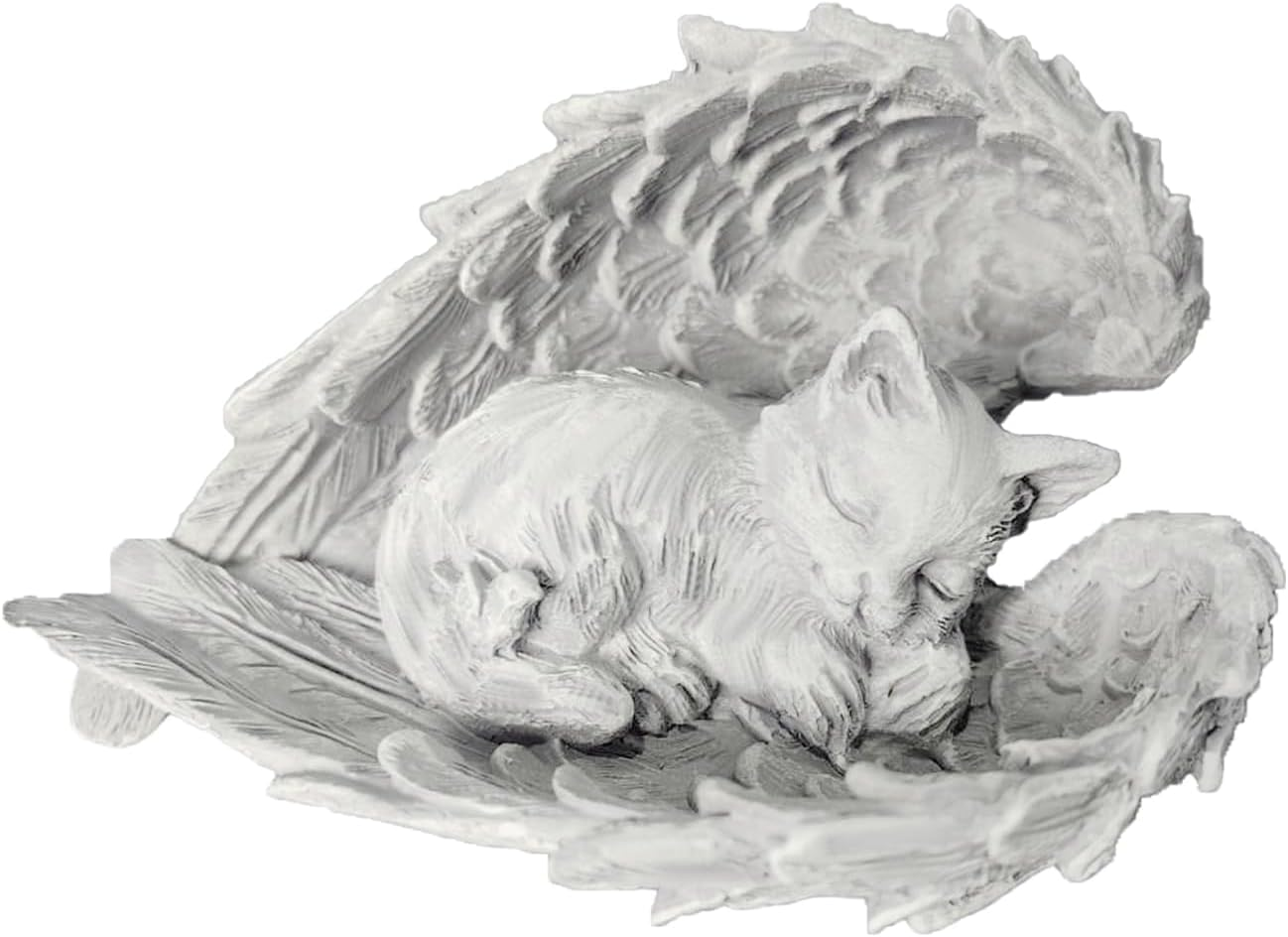 Tyafzzn Cat Angel Memorial Stone for Pets, Resin Cat Memorial Statue, Grave Ornament Cat, Tombstone Cat for Patio, Balcony, Garden or as a Gift image number 3