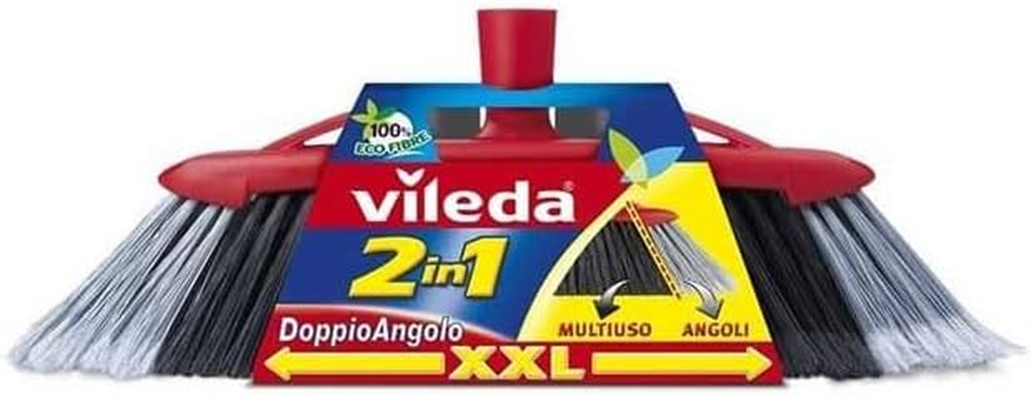 Vileda 2 in 1 Broom Parquet Brown