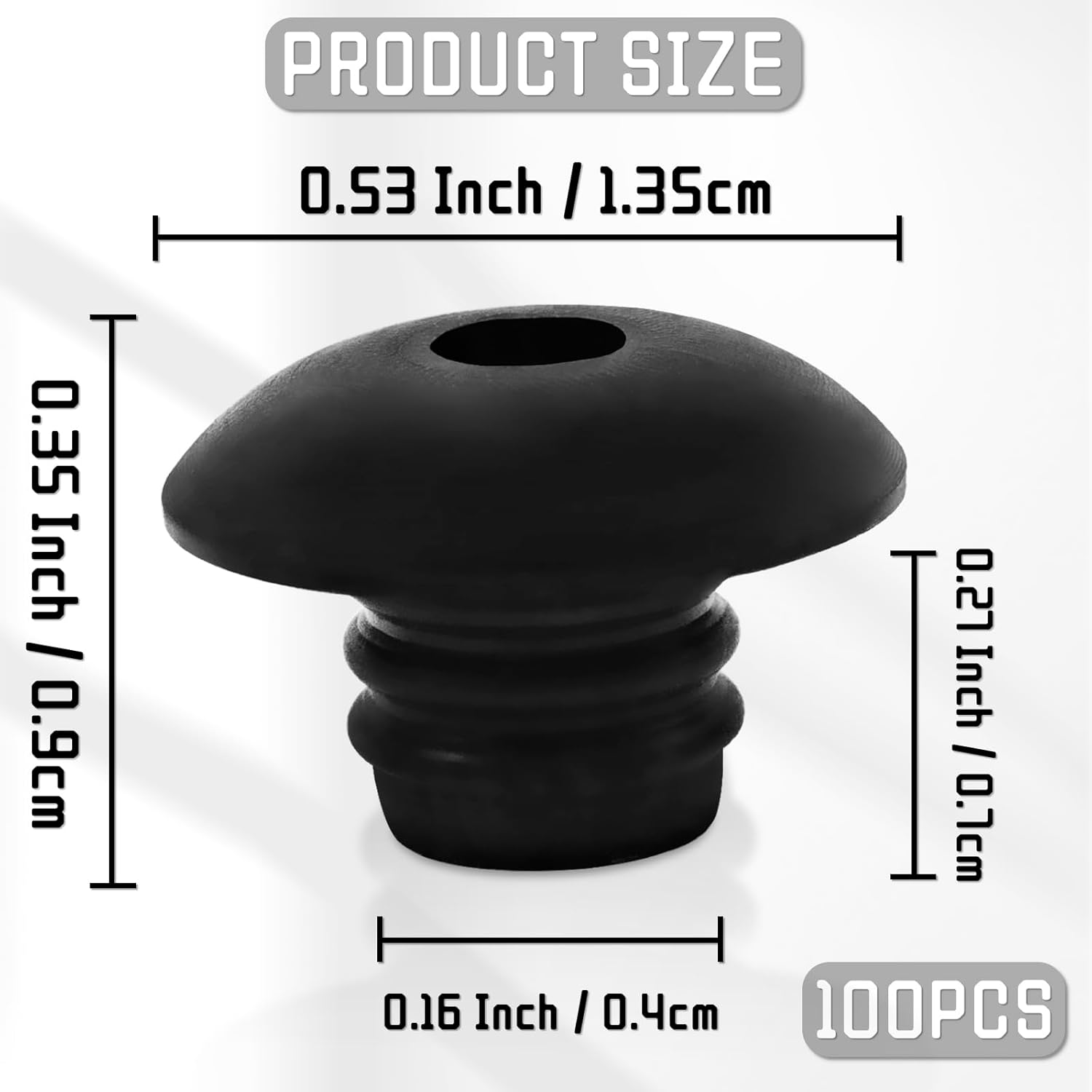 100 Pcs Peg Board Hooks, Pegboard Hook Locks Clips Fit for 1/4 Inch Peg Board Push Pin Tool Organizer Peg Locks round Holes for Stopping Hooks from Falling off (Black) image number 1