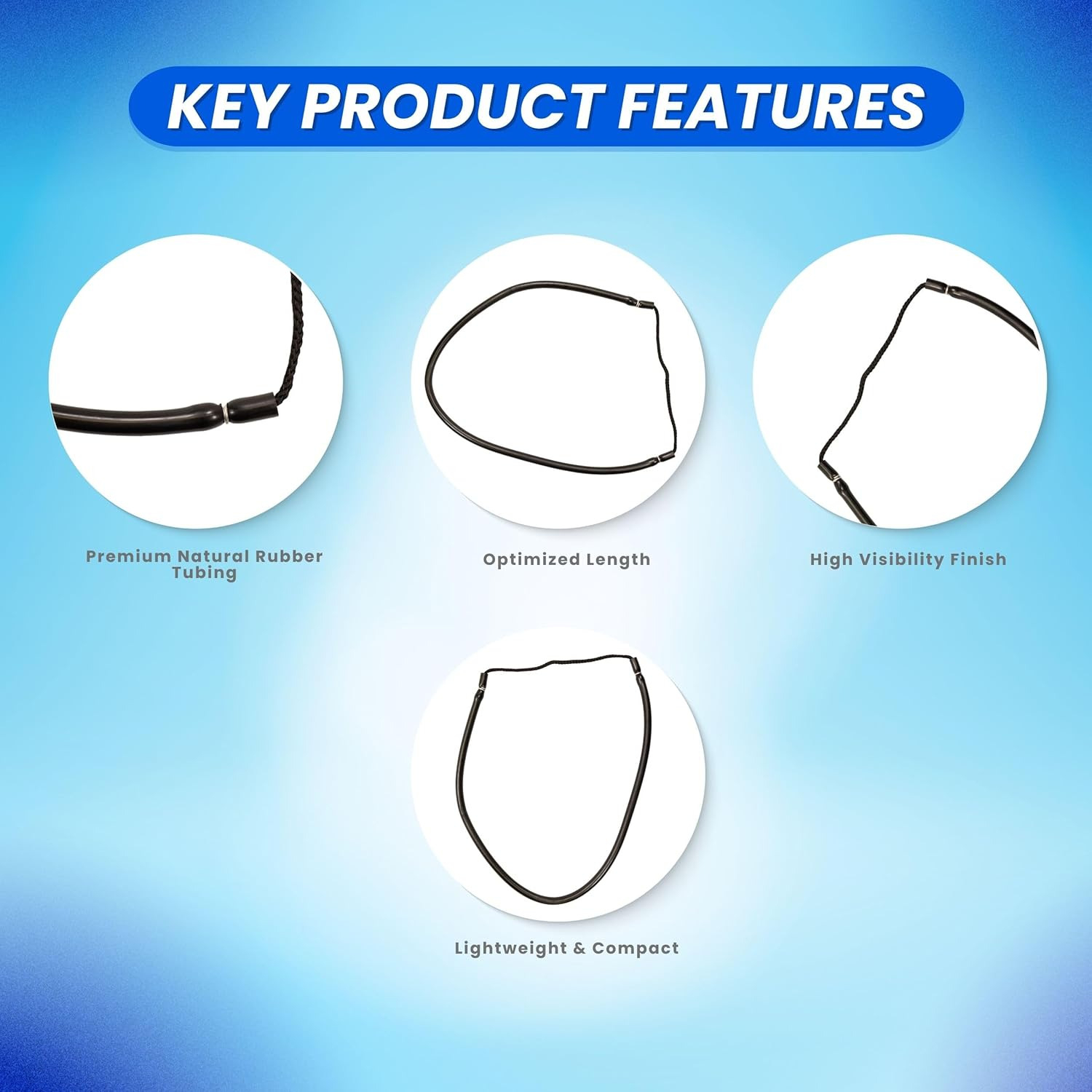 Heavy Duty Black Rubber Hawaiian Sling Pole Spear Sling 72 X 12 X 6Cm image number 4