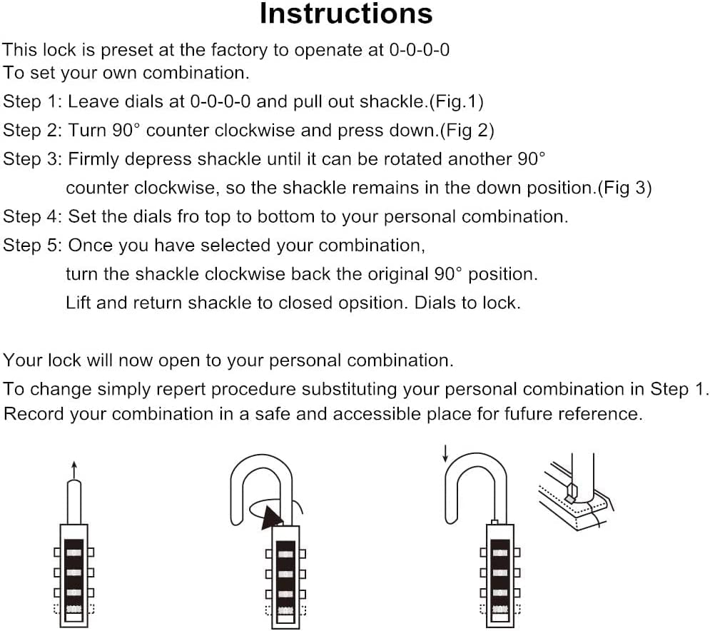 Combination-Lock 4 Digit Outdoors Waterproof Padlock Number Lock for School Gym Locker, Sports Locker, Fence, Gate, Shed,Toolbox, Case, Hasp Storage (Silver) - Silver image number 1