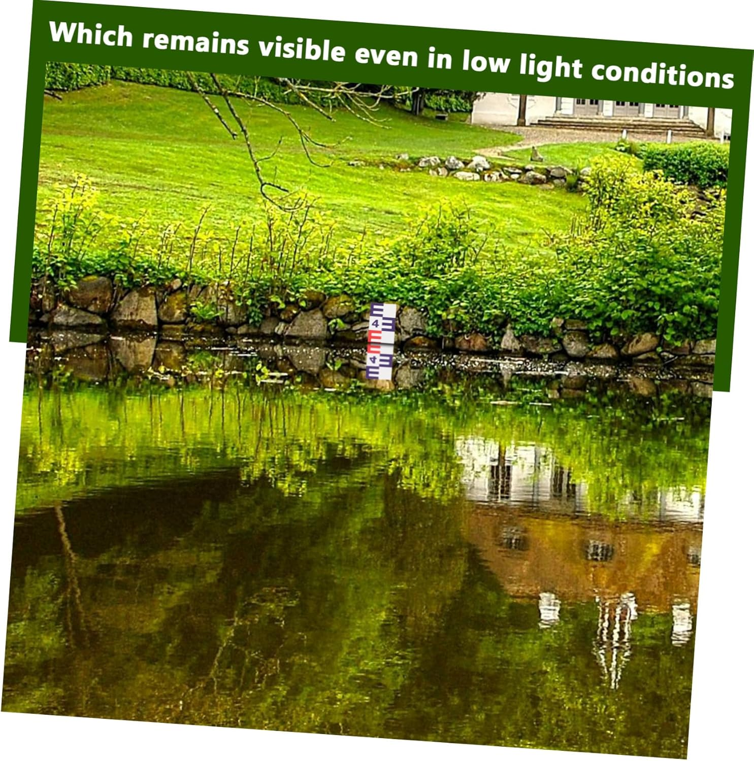 Yardwe Reflective Corrosion-Resistant Water Level Sticker Aluminum Self-Adhesive Water Height Gauge for Accurate Depth Measurement and Tide Observation with Enhanced Visibility