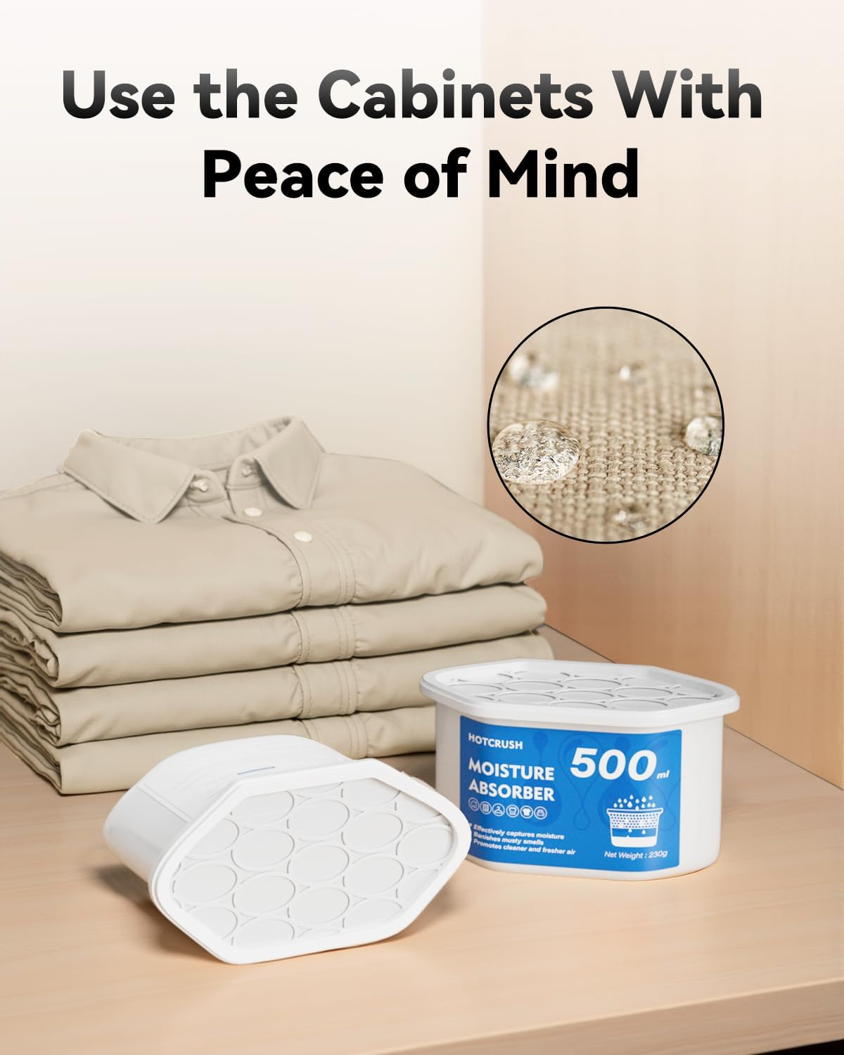 DOLAMOTY Moisture Absorber Boxes 16Pack - Disposable 500Ml Portable Dehumidifier Moisture Absorber & Odor Remover for Your Bathroom, Closet, Wardrobes, Kitchen,Laundry & Car, No Electricity Required image number 4