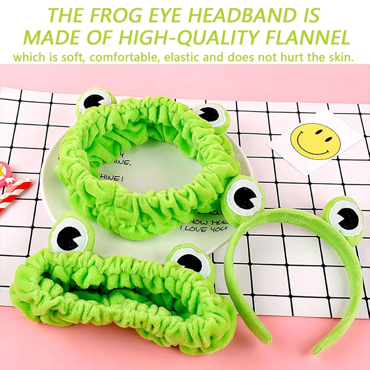 AMYXIYUAN 2Pcs Frog Makeup Headband Stretchy Frog Hair Accessories Cartoon Makeup Headband Elastic Head Band for Face Washing Shower Sports Yoga Beauty Skincare image number 4