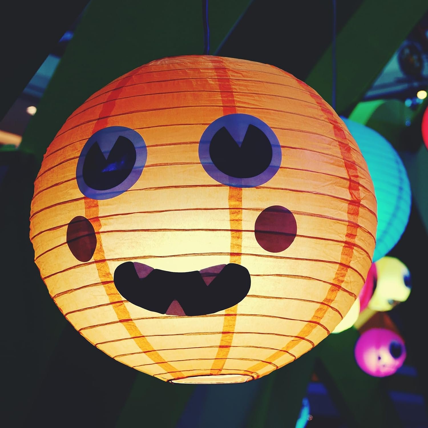 LEMESO 20 PCS Colorful Paper Lanterns 10 Inch / 25 Cm Chinese Lantern Hanging round Paper Lampshade Party Decorations image number 6