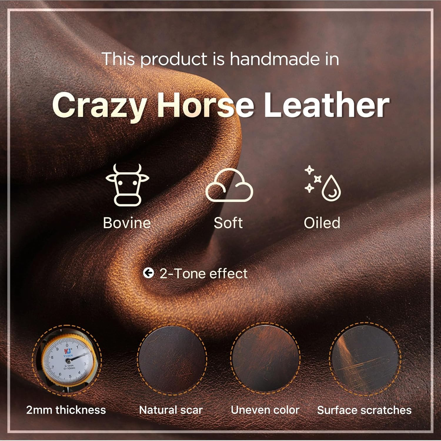 CONTACT'S FAMILY Electronic Organizer Zipper Bag Tech Pouch Handmade Crazy Horse Leather Portable Compact Electronics Travel Organiser Fits Laptop Tablet Cell Phone Accessories Coffee image number 6