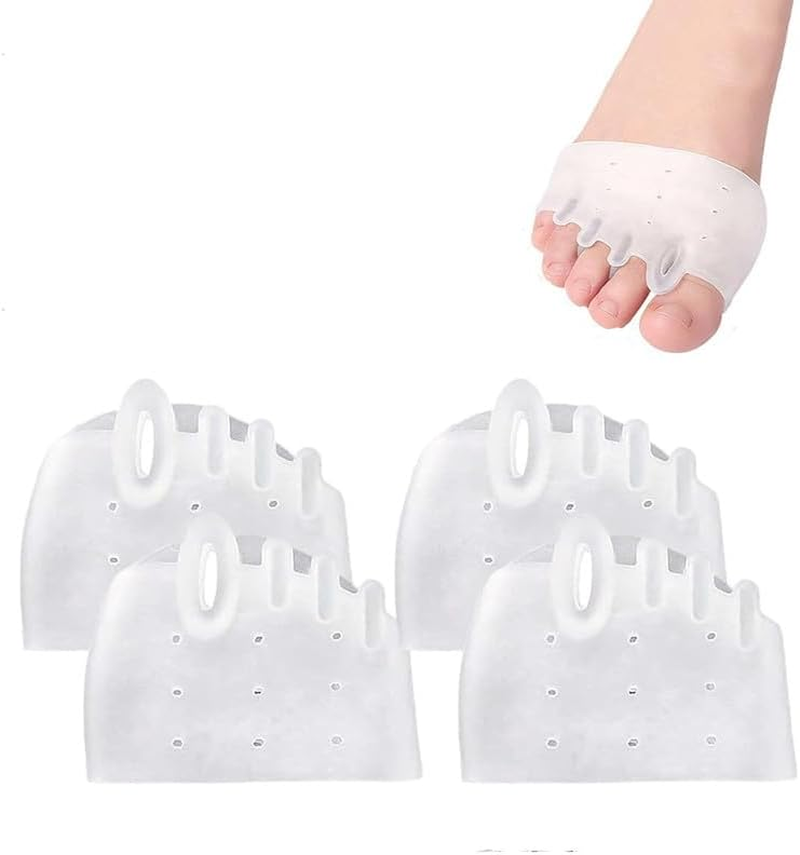 Soft Metatarsal Separator Correct Forefoot Cushion Pads, 2 Pair Metatarsal Pads Toe Separators, Metatarsal Pad with Gel Bunion Corrector Cushion image number 4
