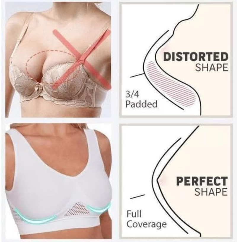 Women'S Underwear Hollow Breathable Cool Liftup Air Bra No Steel Ring