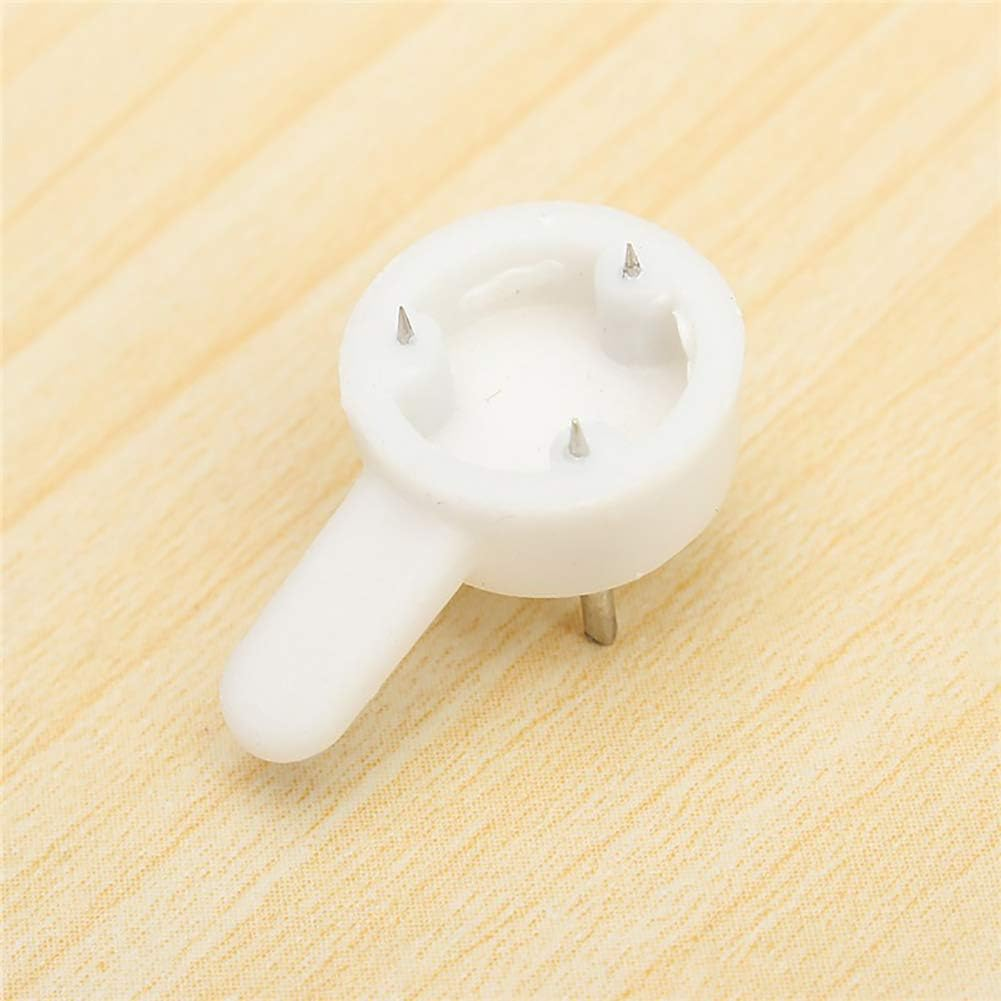 Luckycivia 120Pcs Plastic Photo Frame Nail, Hardwall Hanger Uses for Hardware, Plastic Invisible Traceless Hardwall Picture Hook, Non-Mark Wall Hook Hanger for Photo Painting (White) image number 4