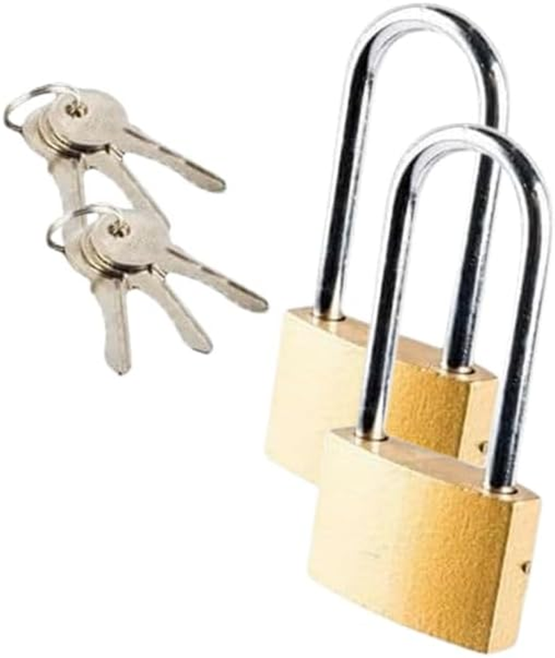 LEDON Keyed Padlock Solid Brass Lock, 25Mm Padlock with 3 Keys for Sheds, Storage Unit School Gym Locker, Fence, Toolbox, Hasp Storage (2) image number 4