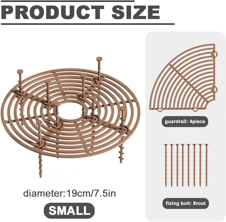 Modixun 2Pack Plant Pot Grid, Cuttable Flower Pot Soil Cover Protectors with Deep Stakes, Dogs, Cats Digging Stopper, Plant Grid Pot Cover, 19Cm/7.5In Diameter image number 3