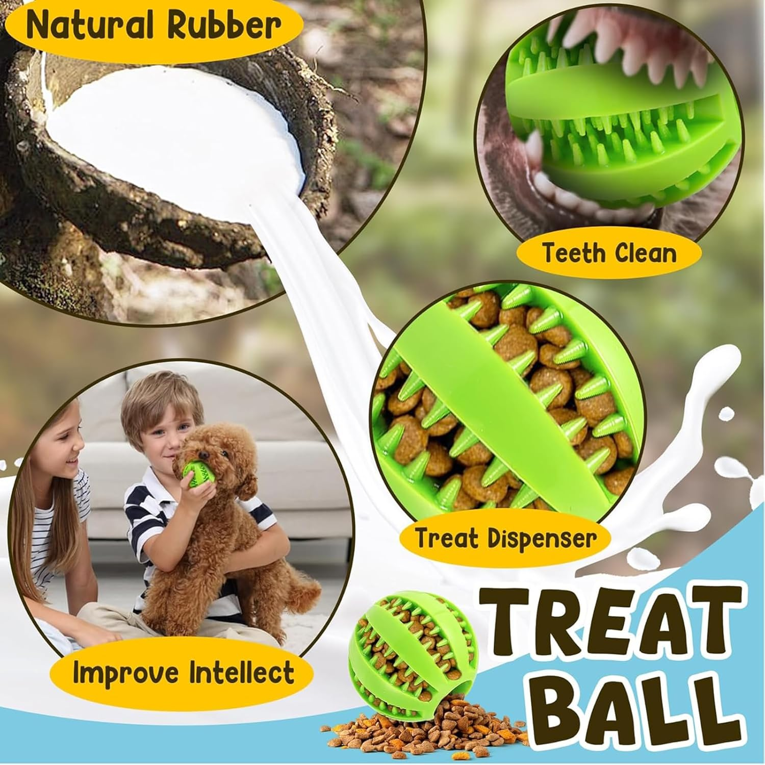 9 Pack Dog Puppy Toys for Teething Small Dogs, Puppy Chew Toys for Fun and Teeth Cleaning, Dog Squeak Toys, Ball and More Rope Dog Chew Toys for Medium to Small Dogs image number 6