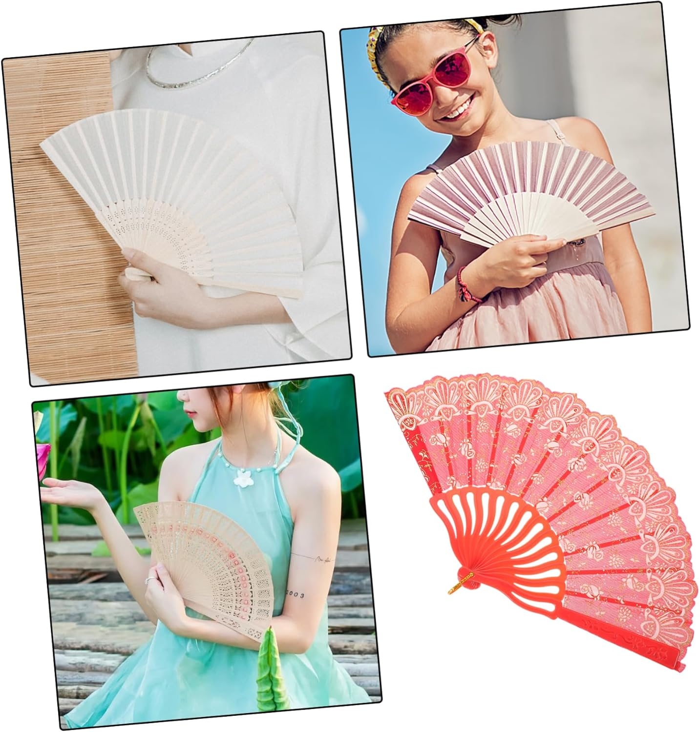 Folding Fan Vintage Handheld Retro Fan for Dance Cosplay Wedding Portable Decorative Accessory for Stage Performance and Events Chinese Style Design image number 1