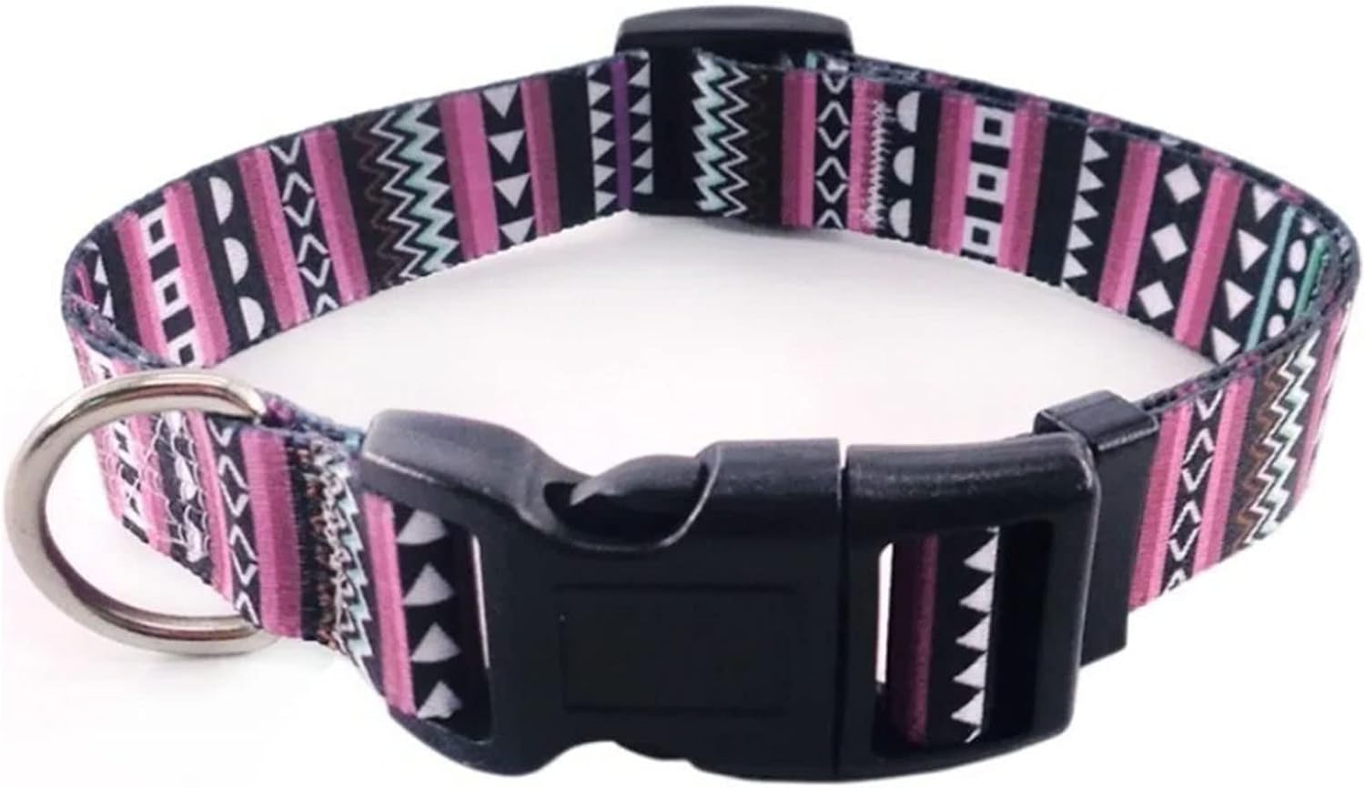 Dog Collar, Print Floral Adjustable Soft Stylish Pet Collar with Safety Buckle, Themed Flower Print Comfortable Soft Cute Dog Collar for Small Medium Large Dogs M image number 5