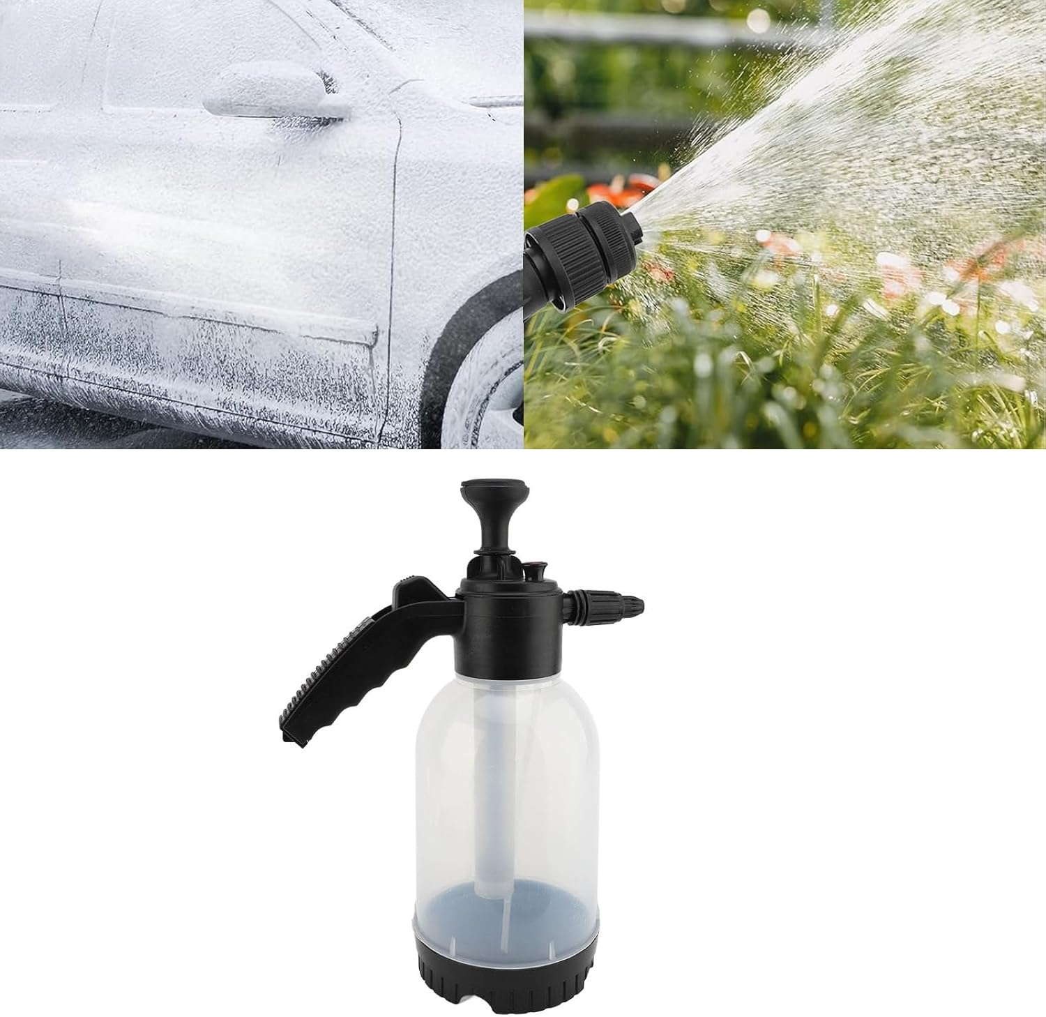 2L Car Wash Pump Foam Sprayer, 0.5Gal Portable Soap Sprayer High Pressure Pump Sprayer, Car Foam Sprayer Home Foam Sprayer Car Wash image number 6