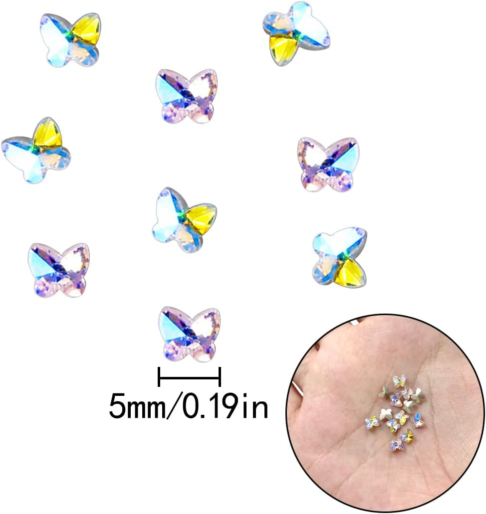 HAIKING 3D Nail Charms Decoration, 20 Pcs Butterfly Nail Art Decorations for Women, Girls, Home DIY Nail Art Supplies (2 Colors) image number 5