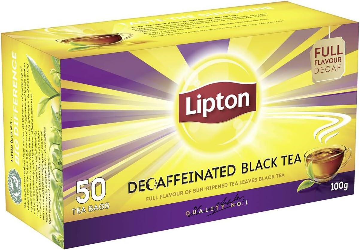 Lipton Decaffeinated Black Tea, 50 Bags