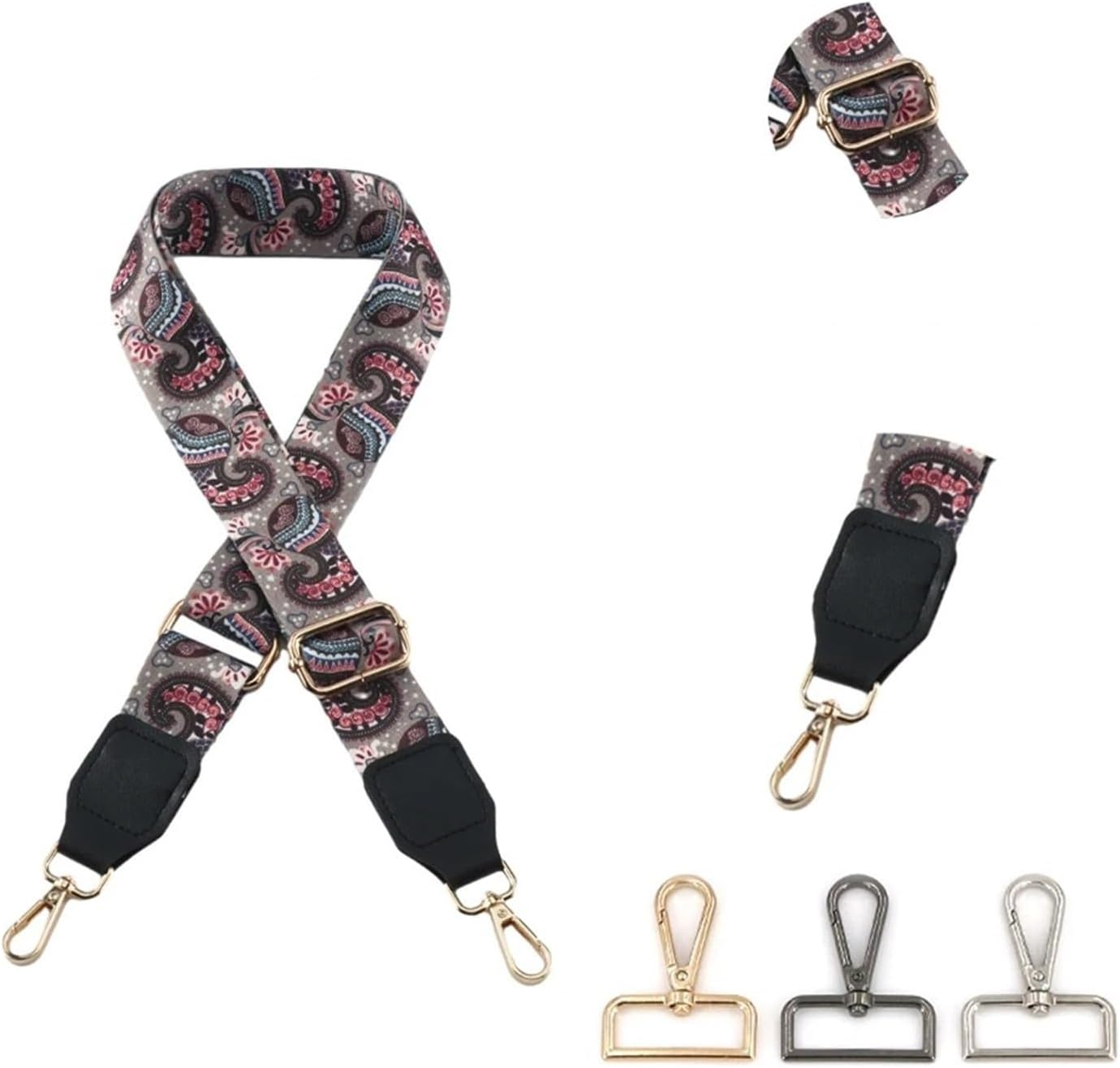 Shoulder Strap Bag Strap for Handbags Replacement Crossbody Strap Colourful Leather Wallet Strap Accessory for Sling Handbags Waistband Crossbody Handbag Replacement Strap (Color : E73-P1, Size : Br image number 2