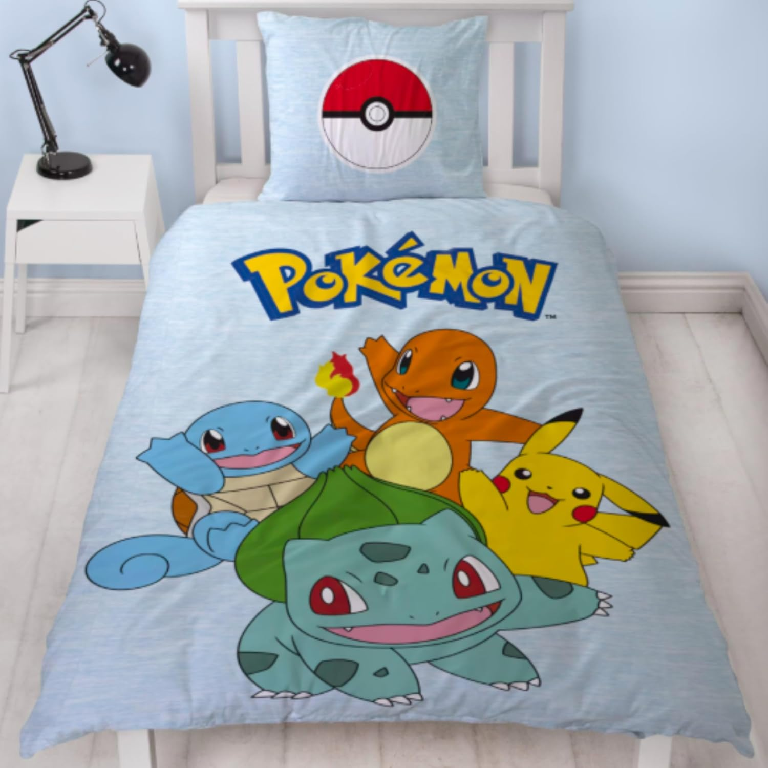Pokemon Bed Linen 135 X 200 Cm - Children'S Gaming Gift Idea, 1 X Pillowcase 80 X 80 Cm + Duvet Cover 135 X 200 Cm, with Zip - Reversible Motif - Pikachu Fan Item Teenager Boys and Girls Gift image number 4