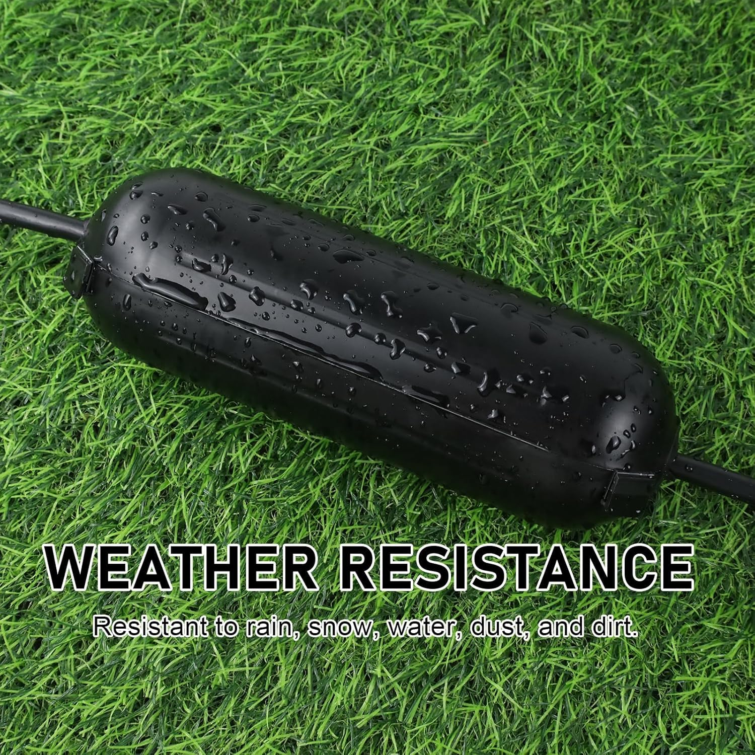 EP 3 Pack Extension Cord Safety Cover - Indoor Outdoor Waterproof Seal Housing for AWG 12/14/16 Cords - Protect Holiday String Lights, Plugs, and Wires - Black image number 3