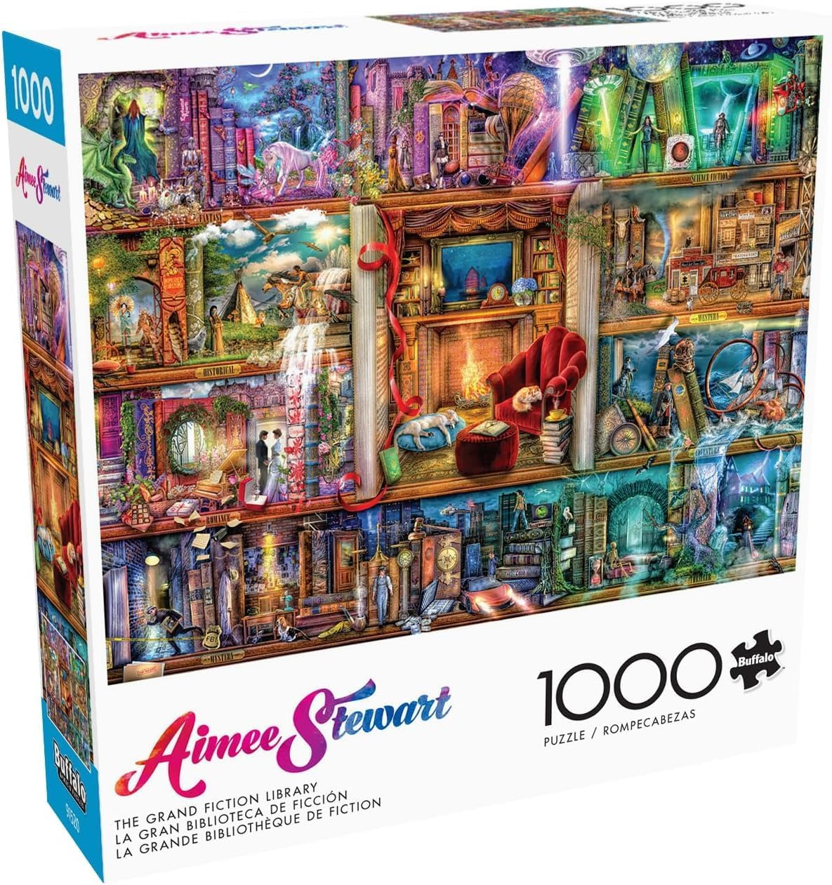 Buffalo Games - Aimee Stewart - the Grand Fiction Library - 1000 Piece Jigsaw Puzzle for Adults Challenging Puzzle Perfect for Game Nights - Finished Size 26.75 X 19.75 image number 3