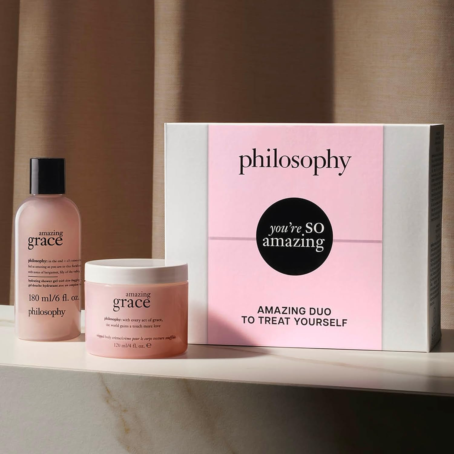 Philosophy You'Re so Amazing Gift Set - 2-Pc. Amazing Grace Hydrating Shower Gel (6Oz) & Whipped Body Cr&egrave;me (4Oz) - Moisturizing Bath & Body Duo for Women image number 3