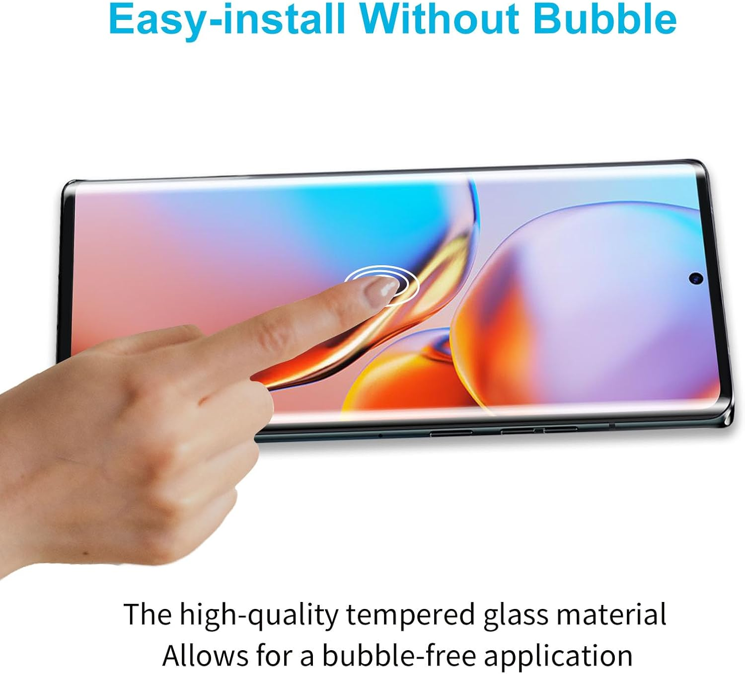 Didisky 3 Pack Tempered Glass Screen Protector for Motorola Moto Edge plus 2023, anti Scratch, 9H Hardness, No Bubbles, High Definition, Case Friendly, Transparent image number 5