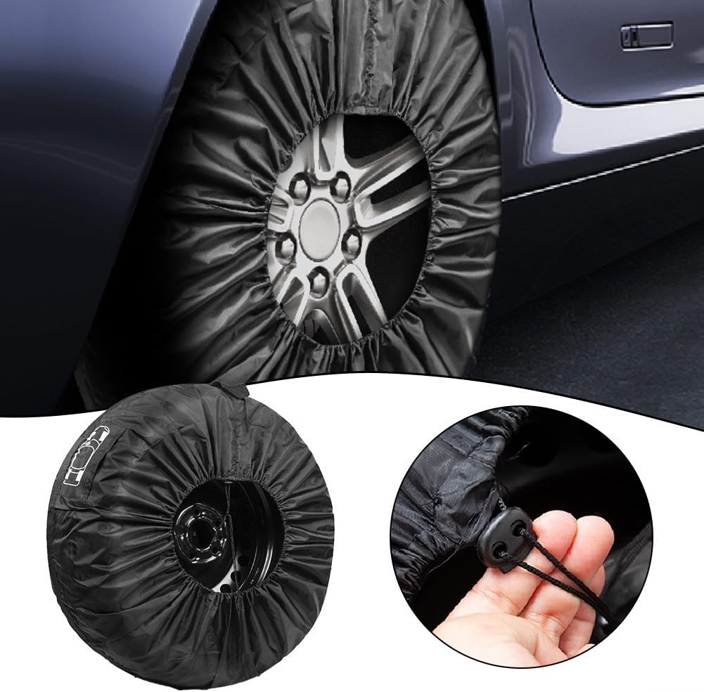 Easy to Carry Protective Cover for Car Spare Wheels Compatible with 13-18 Inch Sizes image number 1