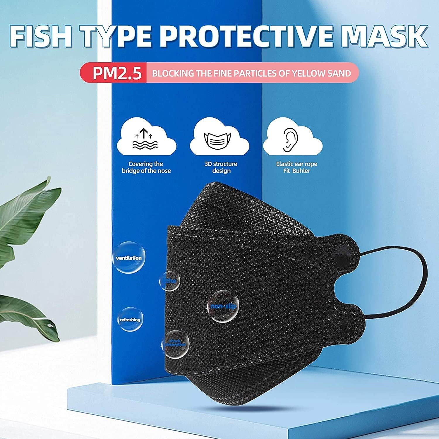 KF94 Face Protective for Adult [5/10/20/30/50/100Pcs] 3D Design 4-Layer Kf94 Fish Type Kn94 Adult Face_Mask image number 2