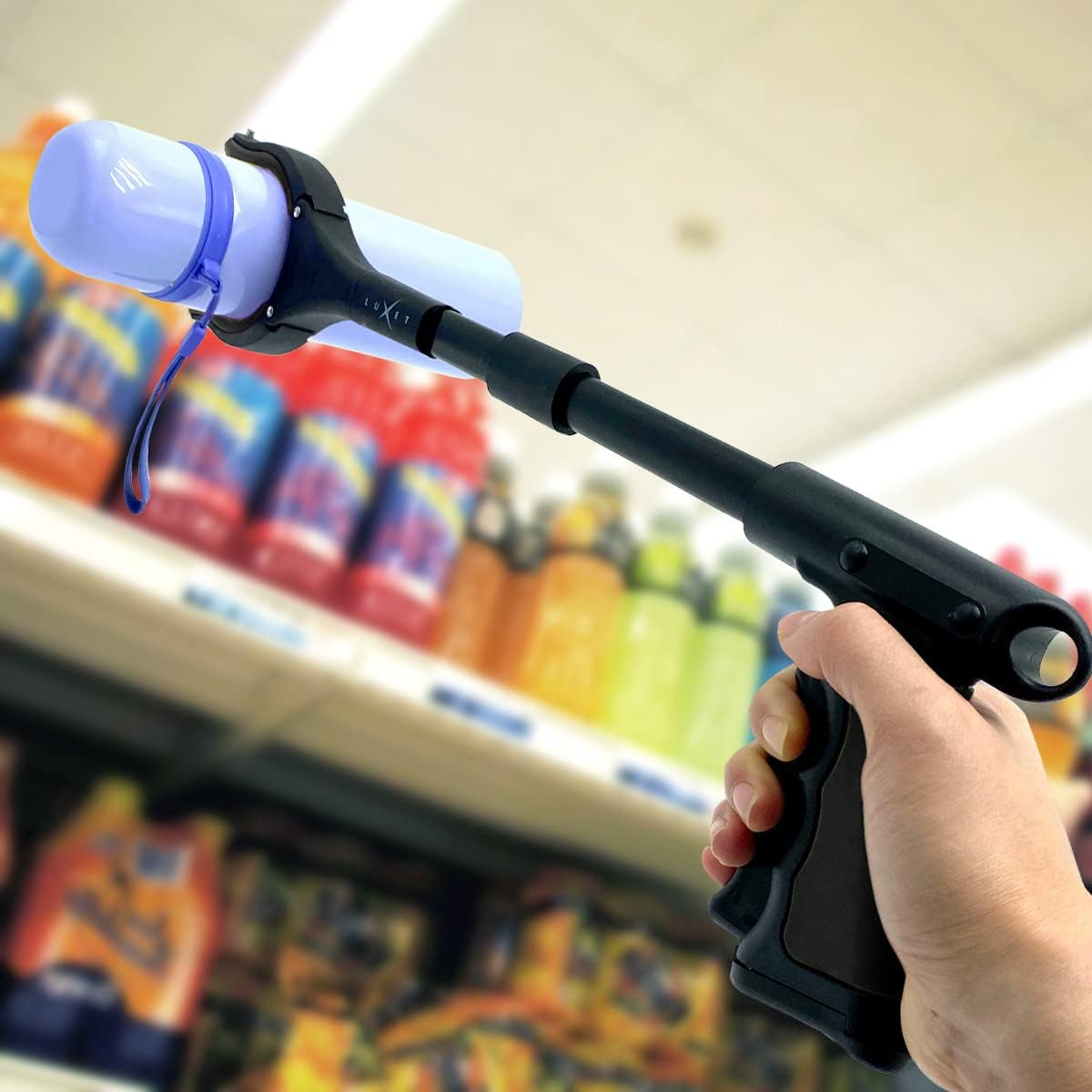 Grabber Tool 19" Aluminum Magnetic Claw, Rotating Lightweight Foldable Reacher Grabber Pickup Tool, Gripper Grabbers for Elderly Grab It Reaching Tool Trash Picker Grabber, Black, by Luxet image number 3