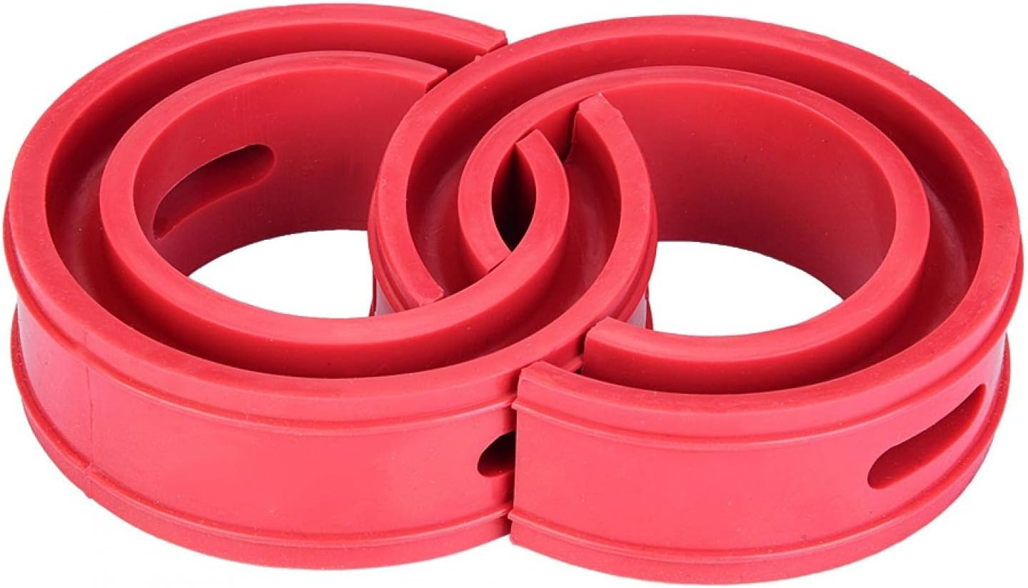 Car Buffers Shock Absorber, Universal Auto Coil Spring Buffer Bumper Cushion TPE Type Automotive Suspension Shocks Absorbers Power Retainer Goods Cushion for Absorber System Red 2Pcs image number 3