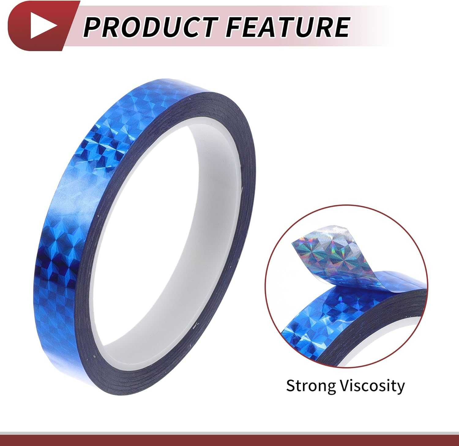 X AUTOHAUX Pinstripe Tape 164.04Ft X 0.47" Car Stripes Pinstripe Decals for Car, Motorcycle and Boat, Racing Stripes DIY Stickers Laser Blue 1 Pc image number 1