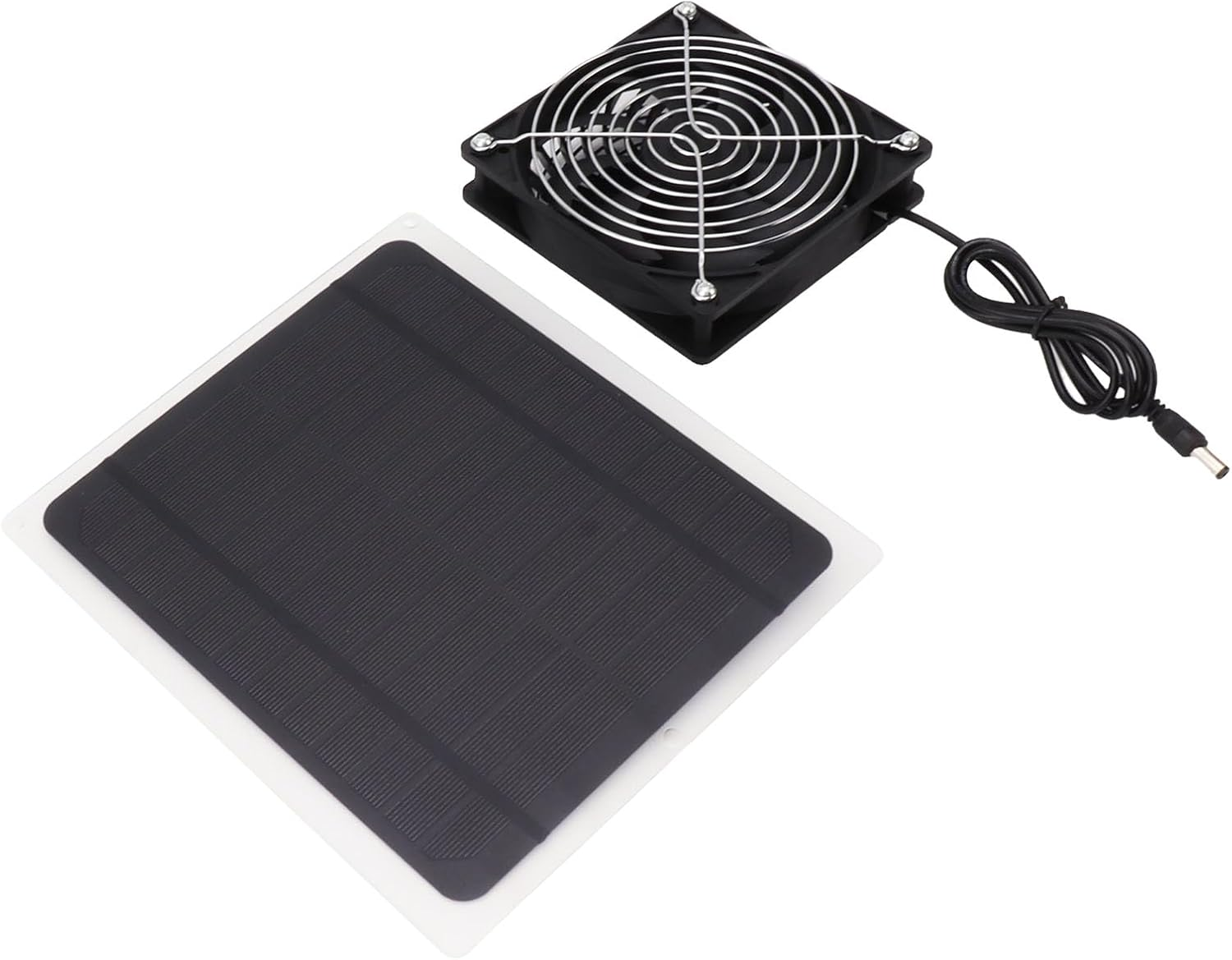 10W Weatherproof Solar Powered Fan Wall Mounted Solar Powered Exhaust Fan Kit, Solar Panel Powered Fan Kit for outside Small Chicken Coops Greenhouses Sheds Pet Houses image number 1