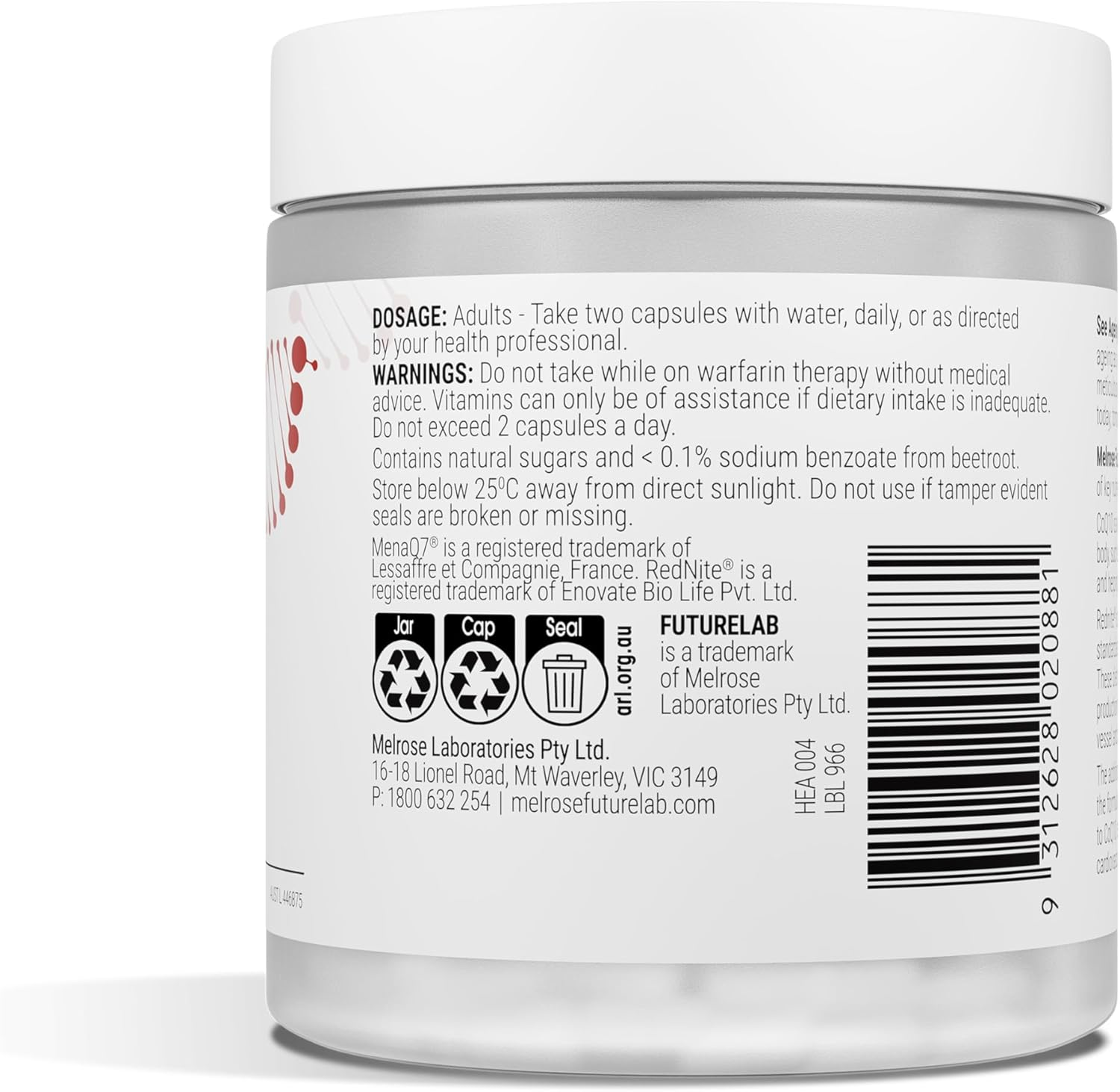 Melrose Futurelab Vascular Health 30 Capsules image number 3