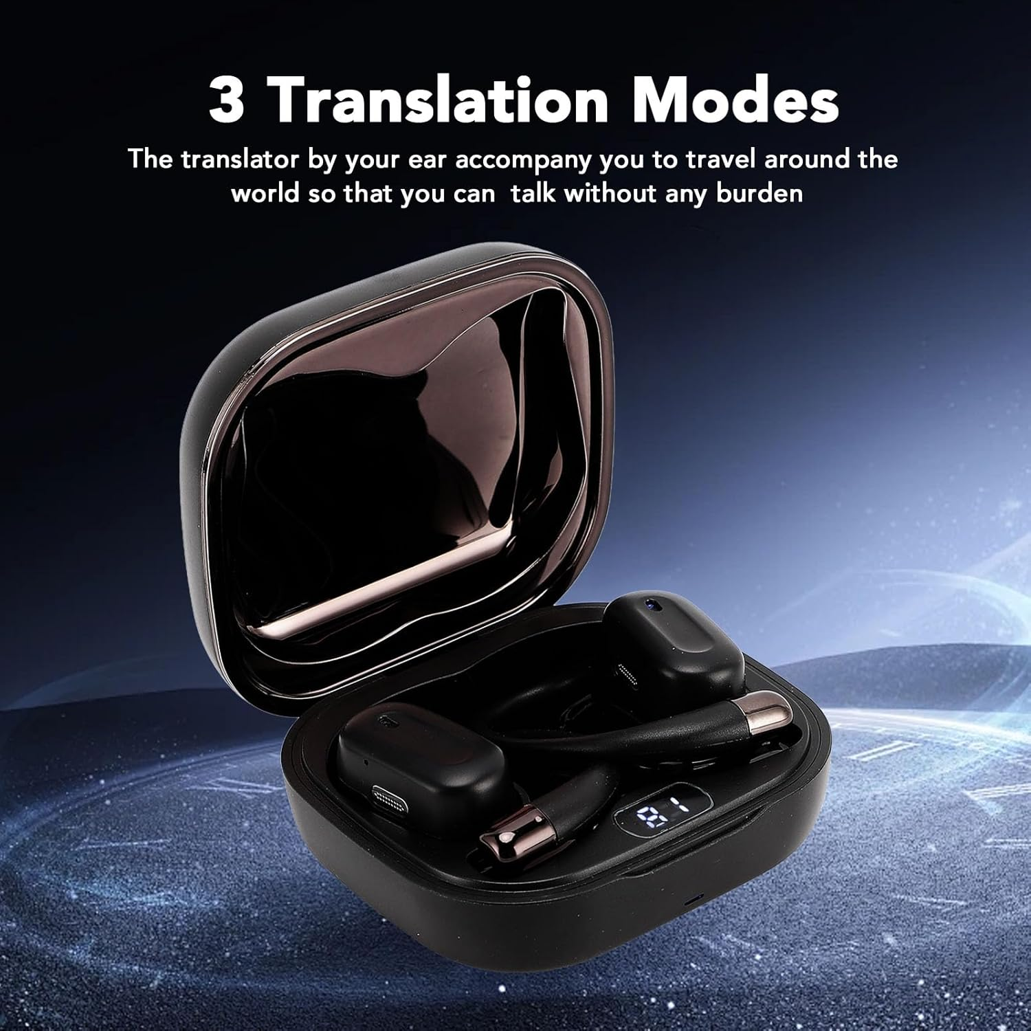 ASHATA True Stereo Touch Earbuds, Translation of 133 Languages, for Android & Systems, Translation Earbuds for Social Music Calling, 5.4 Noise Cancelling image number 5