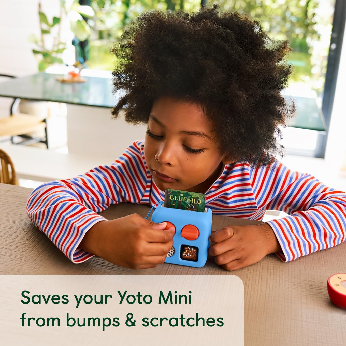 Yoto Mini Adventure Jacket in Blue Bird with Matching Wrist Lanyard &ndash; Accessory for Kids Mini Audio Player, Anti-Slip Silicone Skin Cover, Fitted Protective Sleeve Case - Blue image number 6