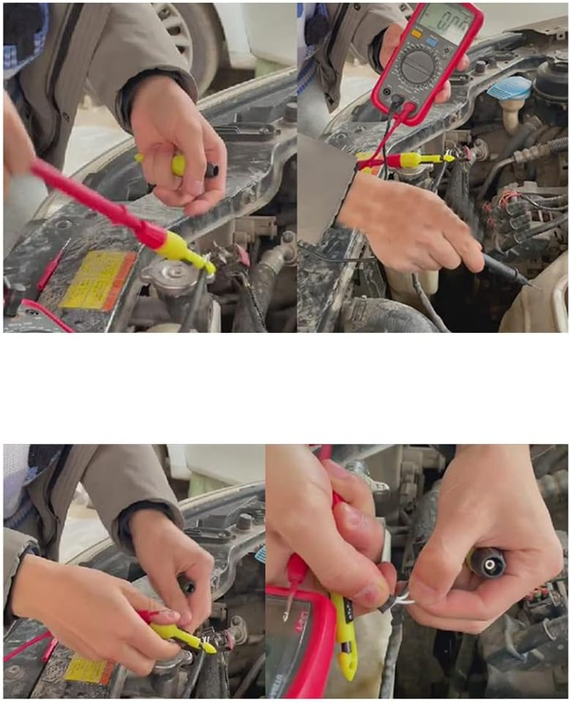 Veumoie 2 Pack Wire Piercing Probe Insulation Piercing Clip Probe with Insulated Inspection of Automotive Circuits image number 2