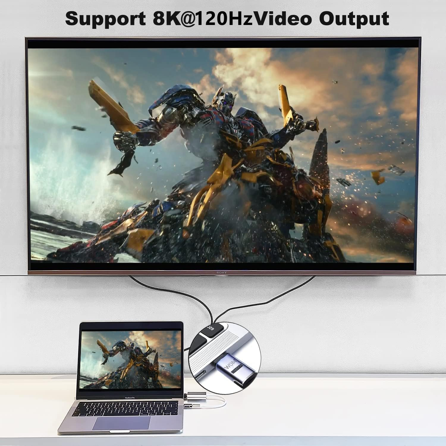 140W Magnetic USB C Adapter, USB C Male to USB C Female 40Gbps Connector for Steam Deck, Switch, Macbook Pro/Air, Laptop, Tablet, Mobile Phone and More Type C Devices image number 5