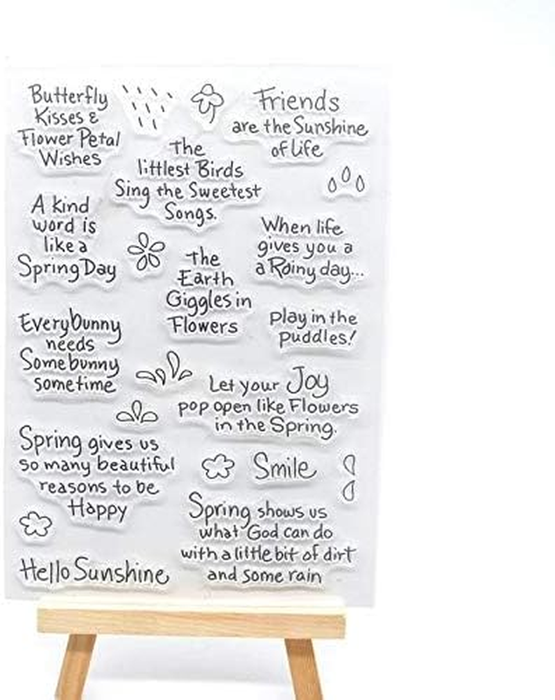 Welcome to Joyful Home 4Pcs/Set Different Sentiments Rubber Clear Stamp for Card Making Decoration and Scrapbooking image number 1