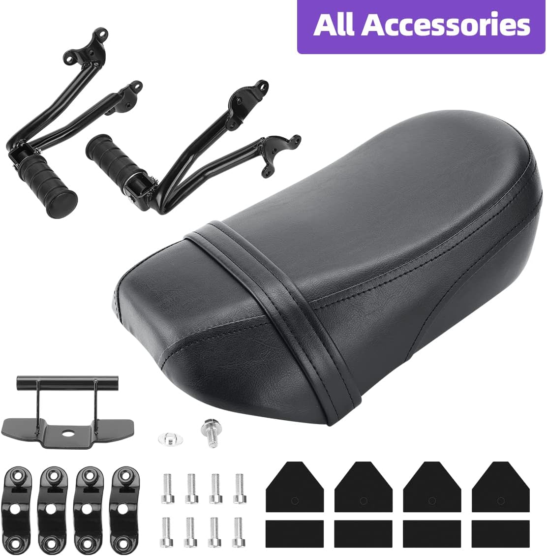 Passenger Seat and Foot Pegs Kit for Kawasaki Vulcan 650 VN650 2015-2023 image number 2