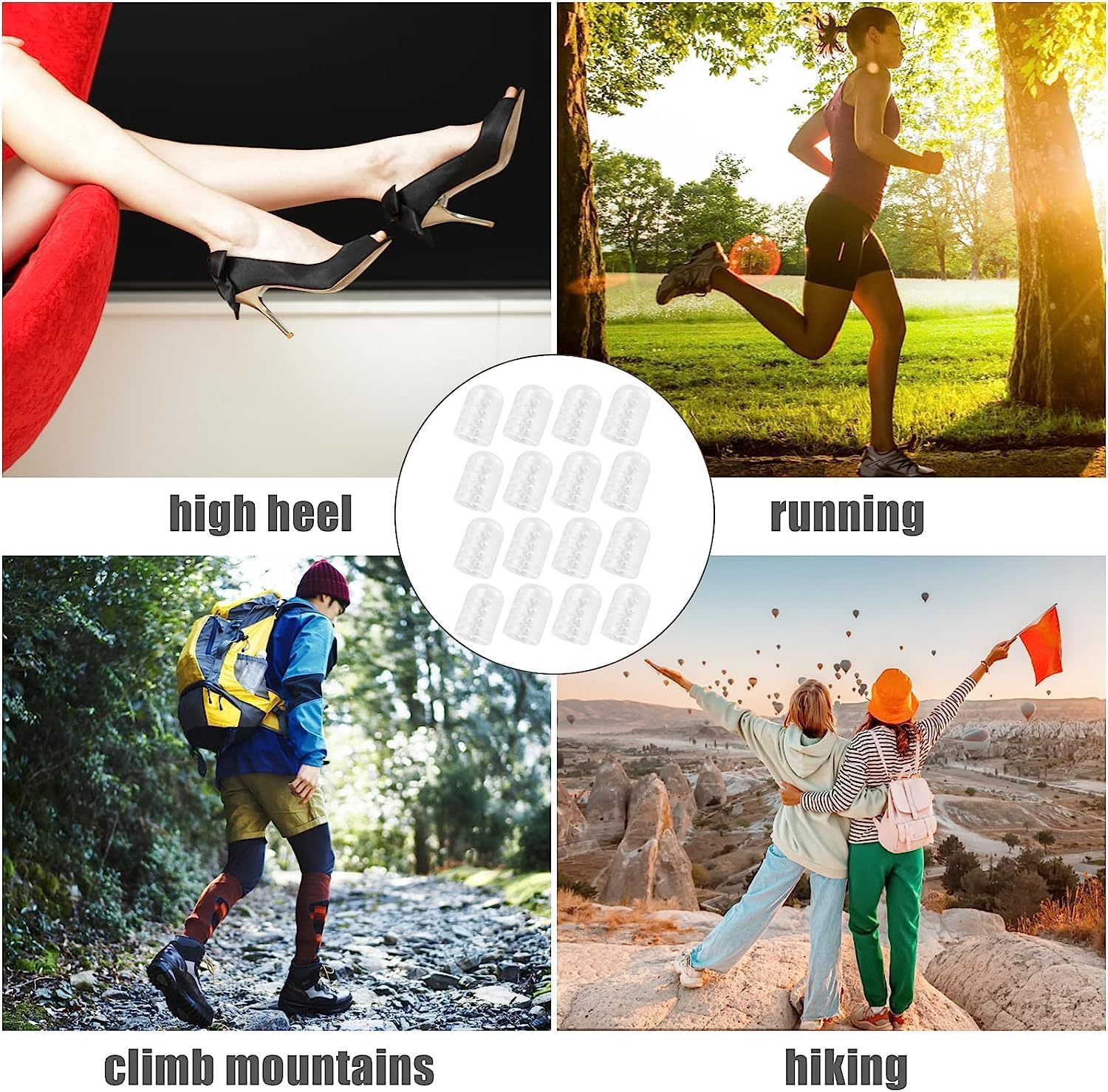 50Pcs Silicone Anti-Friction Toe Protector,Breathable Gel Toe Cap Silicone Toe Cover Sleeves,Toe Cover Breathable Silicone Toe Protector,Breathable Toe Protector Gel Toe Cap,Silicone Toe Cover Toe Pad image number 2