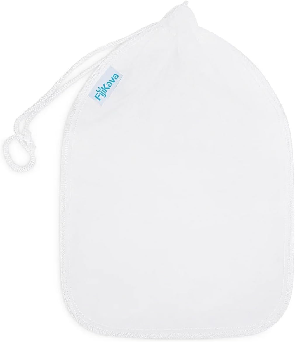 Fijikava Kava Strainer Bag &ndash; Premium Mesh for Smooth Kava Preparation, Extracts Rich Kavalactones, Filters Unwanted Fibers, Perfect for Kava Root Powder