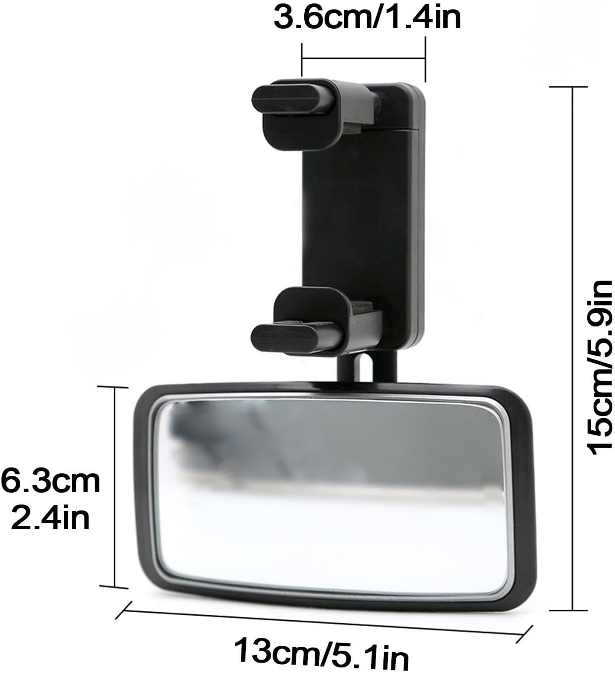 Safety Car Seat Mirrors,Back Seat Looking-Glass for Toddler 360-Degree - Large Visual Area Rear Car Seat Mirrors for Various Headrests image number 4