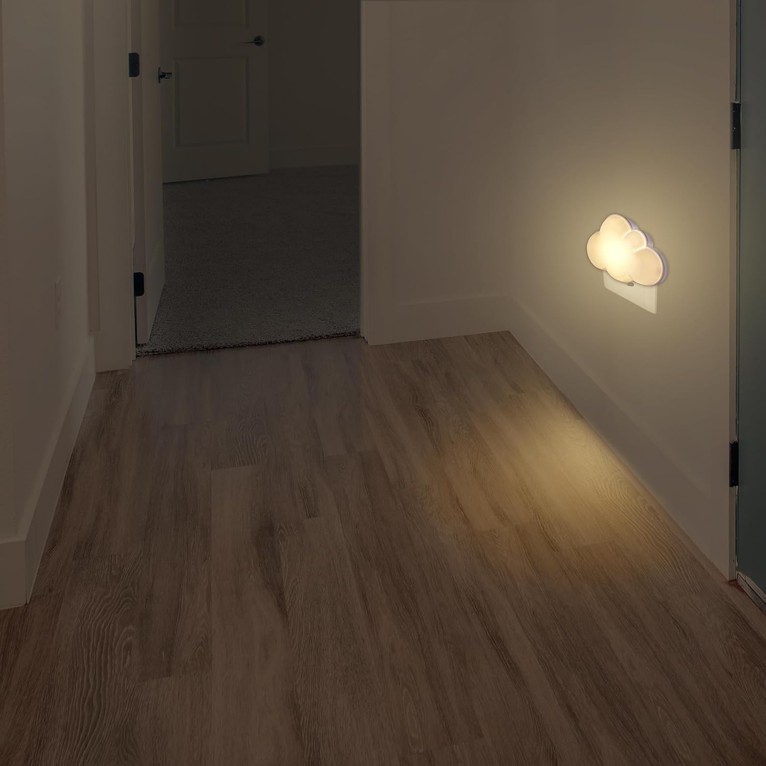 Wetry LED Cloud Night Light, Baby Night Lamp with Twilight Sensor for Bedroom, Stairs, Hallway, Kitchen, Toilet, Newborn Gift Boys Girls (2) image number 1