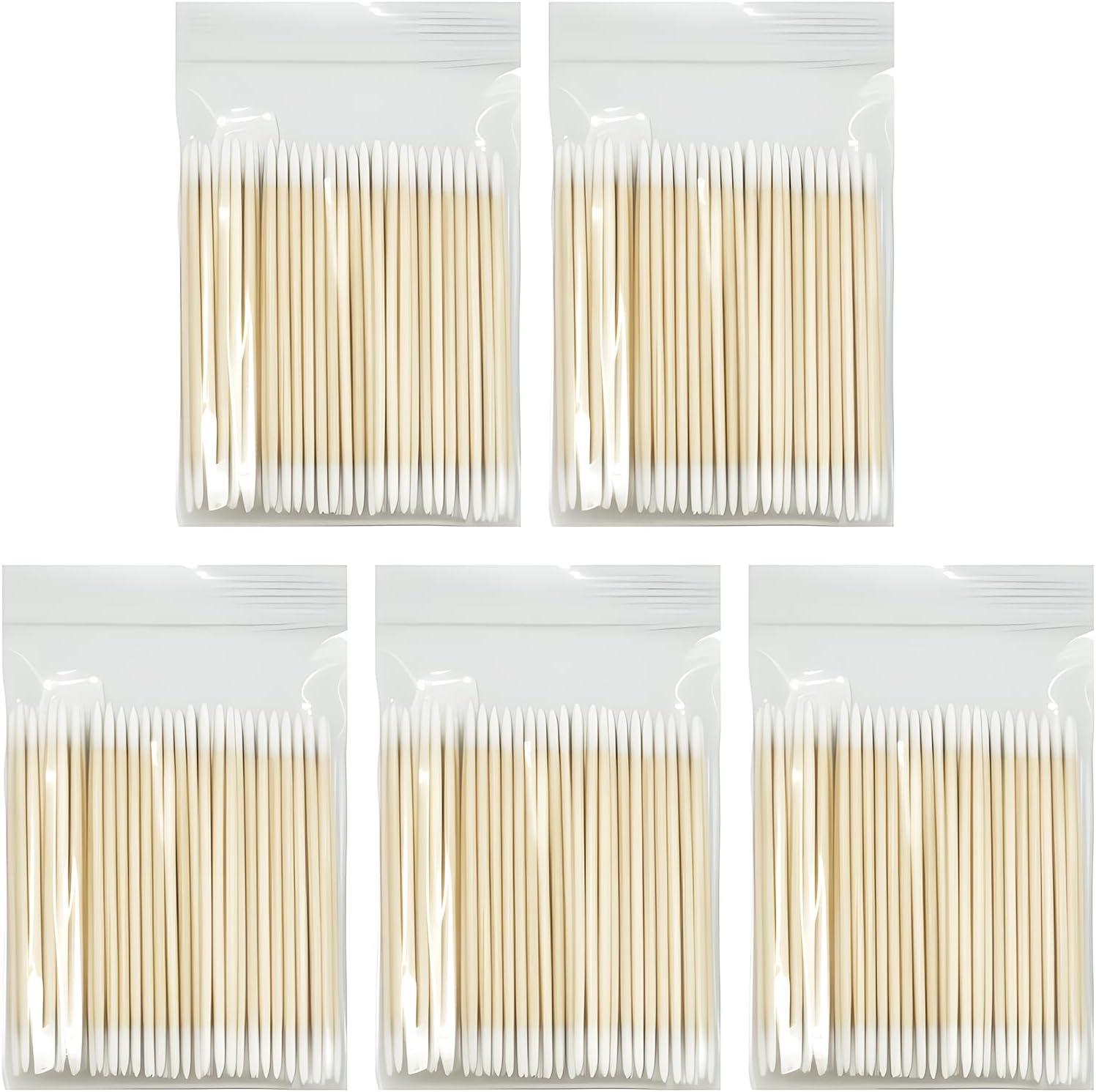 500 Pcs Pointed Tip Cotton Swabs - 4 Inch Precision Microblading Buds with Thin Wooden Handle for Makeup, Nail Polish, Cosmetic Touch Ups & Detailed Cleaning image number 3