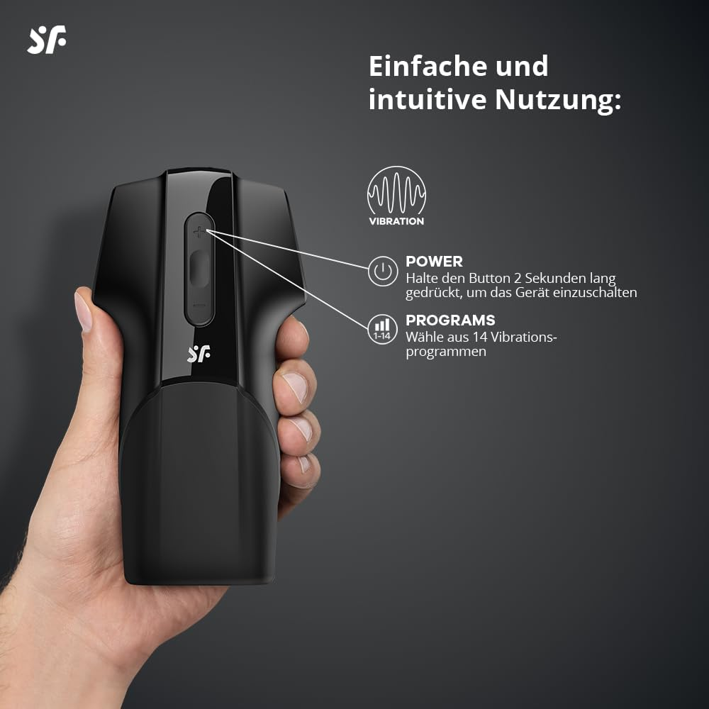 Satisfyer Men Vibration, Black image number 3