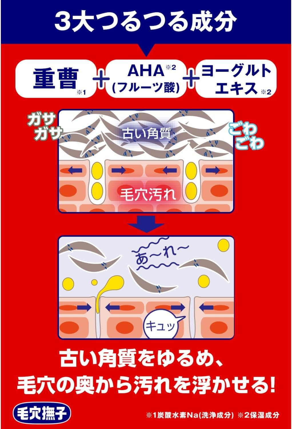 Kore Nadeshiko Baking Soda Tsuru Bath Pores Exfoliating Peeling Beauty Hot Water, Baking Soda, AHA, Bath Salt, 1.1 Oz (30 G) X 12 Packs image number 5