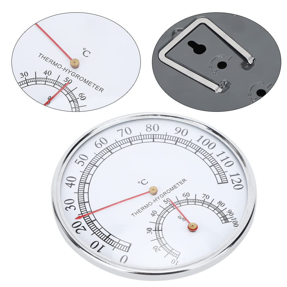 Mini Indoor Thermometer Hygrometer, 2 in 1 Sauna Temperature and Humidity Monitor Gauge Indoor Room Temperature Humidity Meter Sauna Accessories for Table, Kitchen, Office image number 3